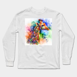 Abstract painting of a giraffe Long Sleeve T-Shirt